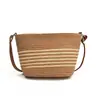 Bolsa de Palha Estilo Férias Tendência Primavera 2026 para Mulheres, Grande Capacidade, Bolsa de Ombro de Praia, Moda Transversal Pequena