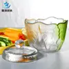 Frasco de Vidrio Estilo Japonés para Pepinillos Mancha de Una Noche Mancha Ligera Piedra Espesada Contenedor Doméstico para Pepinillos Frasco de Pepinillos Frasco para Verduras