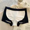 Roupa Íntima de Algodão Estilo Neutro para Mulheres, Confortável e Respirável Algodão Puro Fundo Virilha Cintura Média Cobre o Quadril Estilo Esportivo Tamanho Grande Calcinhas Femininas