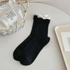 Calcetines rosas de doble punto Luo para mujer, calcetines nuevos de tubo medio para primavera y verano, calcetines de algodón de moda, transpirables, súper al por mayor para Taiwán transfronterizo