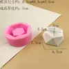 Molde de Silicona para Taza de Vela de Aromaterapia, Cenicero Geométrico de Línea DIY, Maceta, Molde de Yeso para Velas Fácil de Desmoldar