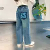 Jeans con Forro de Felpa para Niñas 2026 Invierno Nuevos Pantalones Largos Engrosados para Niños Mayores Otoño e Invierno Pantalones de Moda