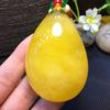 Colgante de Cera de Abejas Jinberley Gota de Agua Marca Wushi Amarillo Aceite de Pollo Piedra en Bruto Ámbar Cadena de Suéter para Hombre y Mujer