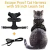 Productos para Mascotas Correa de Pecho Transpirable para Gatos Reflectante Anti-rotura Correa para Caminar Gato Libre Correa para Gato Correa de Pecho para Perro Pequeño