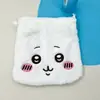 Bolsa de felpa estilo japonés linda para monedas con cordón bolsa portátil para guardar toallas sanitarias accesorio JK bolso cruzado pequeño simple