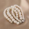 Pulseira de pérolas francesa retrô de alta qualidade estilo frio feminino joias requintadas com miçangas novos acessórios de moda de nicho para mulheres
