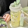 Taza de Agua Suzuki Orquídea 2024 Nueva Plástico de Alto Valor de Color Taza de Gran Capacidad Estudiante Femenina Linda Doble Bebida Taza de Succión