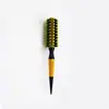 Peine Rizo de Cerámica Amarillo Tubo de Aluminio Cerdas Aguja de Nylon Cola Puntiaguda Ranura Antideslizante Mango Peine Herramientas de Peluquería