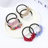 Diadema de cristal versátil estilo coreano diadema diadema cuerda para el pelo de temperamento flor de pelo anillo de cuero banda de goma de alta elasticidad cuerda para el pelo tocado