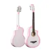Violão Folk 41 polegadas 38 polegadas Guitarra Jf Fábrica Atacado Guitarra de Prática para Iniciantes com Pintura Colorida