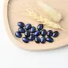 Cabujón Personalizado de Piedra Ojo de Tigre Azul Natural Fondo Plano Liso Piedra Suelta Colgante Accesorios de Joyería DIY Ojo de Gato