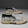 Zapatos de verano de seda helada para hombre, tela de paraguas, transpirables, zapatos casuales, zapatos para conducir, lona perezosa con pedal, nueva moda, ligeros