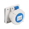 Toma de corriente industrial impermeable franco-alemana con tapa, estándar europeo, toma de corriente impermeable para exteriores, calibre europeo, 50 x 50 mm, almacenamiento de energía y carga