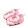 Zapatos Nuevos de Princesa para Primavera y Otoño Suela de Goma Suave Antideslizantes Zapatos para Bebés y Niños Pequeños de 0-1 Año Zapatos para Bebés Color Sólido Pintura Metálica Niño Pequeño