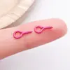 Uñas Ojo de Oveja Pintadas de Metal, Uñas Cuerno de Oveja Pintadas con Spray de Colores, Tornillos de Colores, Piezas de Accesorios para Manualidades, Colgantes para Llaveros