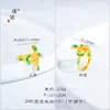 Tienda de oro con esmalte de oro brillante de 24 quilates color pupila lodo alrededor del anillo de serpiente este año de vida anillo de dedo índice de serpiente del zodíaco