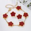 Explosões Europeias e Americanas Pulseira de Trevo de Quatro Folhas Pulseira Sânscrita Brincos de Trevo de Quatro Folhas da Sorte Conjunto de Pulseira Pulseira Brincos