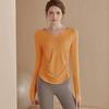 Novos Tops Esportivos de Secagem Rápida com Caimento Solto para Mulheres, Roupa de Yoga, Camisetas de Manga Longa, Respiráveis, Emagrecimento, Roupas de Corrida e Fitness