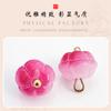 Pies de cobre de vidrio cárdigan cheongsam para mujer joyería costura a mano hebilla de color forma de flor abrigo abrigo camisa camisa botón de camisa