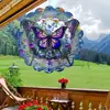 Vento de aço inoxidável mais vendido transfronteiriço, giratório, mandala visual 3D, pingente giratório, sino de vento, decoração de pátio externo e jardim