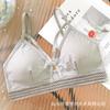 Ropa interior ultrafina de color sólido para niña, dulce nicho hueco con cuello en V, sin aro de acero, hermosa espalda envuelta, sujetador para estudiante