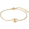 Pulsera con Colgante de Corazón Simple de Acero Inoxidable 304 de 11 mm Transfronteriza Europea y Americana con Grabado de Logo al por Mayor