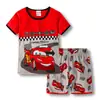 Ropa de Casa Manga Corta para Niños con Historia de Aviones Traje de Verano para Niños Traje para Aire Acondicionado Pijama de Dibujos Animados C04