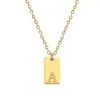 Joyería Transfronteriza de Acero Inoxidable Temu 26 Letras Inglesas Cadena de Suéter con Colgante de Acero de Titanio Dorado de 18 Quilates para Hombres y Mujeres Accesorios