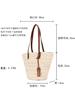 Vacaciones en la Playa Bolso Tote de Moda Nuevo de Verano para Mujer Estilo Étnico Versátil Gran Capacidad Bolso Tejido Hecho a Mano