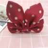Pajarita original de Song Xiaoxia con orejas de conejo y lunares para niña, estilo universitario japonés con lunares rojos grandes y flores