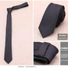 Corbata de hombre 5CM lisa coreana super estrecha rojo grande vino tinto negro azul marino gris plateado gris oscuro