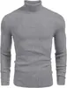 Suéter de rayas transfronterizo para hombre, tejido cálido y transpirable para otoño e invierno, suéter de cuello alto casual de negocios