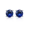 Pendientes de Plata de Ley S925 Chapada con Imitación de Moissanita de 1 Quilate, Pendientes de Diamante de Color de Cuatro Garras, Pendientes de Lujo Accesible