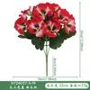 Simulación Transfronteriza Arreglo Floral de Pensamiento de Cinco Pétalos Decoración de Paisajismo para el Hogar Flores Artificiales Flores de Seda Plantas Verdes Adornos para Exteriores Venta al por Mayor