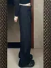 Pantalones de Traje Negros para Mujer Tallas Grandes, Adelgazantes, Caída de Alta Gama, Pantalones Casuales para Otoño, Pantalones Rectos de Pierna Ancha Petite