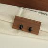 Pendientes negros para mujer, estilo vintage de Hong Kong, ligeros, lujosos, geométricos, avanzados, de metal, únicos, elegantes.