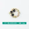 Al por mayor Versión Coreana Creativo Doble Colgante Patrón de Trébol de Cuatro Hojas Aleación Goteo de Aceite Pulsera Collar Colgante Joyería Accesorios DIY