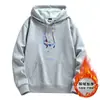 Novo moletom com capuz masculino forrado com lã espessado inverno solto casal moletom estudante pulôver casaco marca de moda