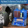 Kit de Reparo Rápido para Pneus de Carro, Bicicleta, Veículo Elétrico - Conjunto de Ferramentas de Vácuo para Reparo de Pneus - 58 Peças - Transfronteiriço