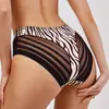 Ropa interior sexy europea y americana con costuras de malla para mujer, transpirable, delgada para verano, transparente, cadera, cintura alta, talla grande, calzones para dama