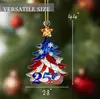 Decoración Acrílica para Coche Colgante conmemorativa del 250 Aniversario del Día de la Independencia Americana Transfronterizo Decoración para Árbol de Navidad Modelo Nuevo de Amazon