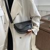 Bolsa de sillín estructurada de gran capacidad para desplazamientos, moderna y a la moda, bolso cruzado de hombro para mujer simple y único, bolso de mano y bolso mensajero