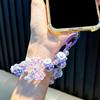 Llavero con cuentas de cristal, pintado a mano, con forma de lazo, para teléfono móvil, bolso, joyería, llavero para coche.