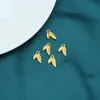 Liga Eletroforese Alta Retenção de Cor Peça Dupla Grande e Pequena Folha de Bambu Pingente Acessórios DIY Estilo Chinês Colar de Mão Pulseira Acessórios para Penteado