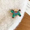Nova Broche de Cavalo Esmaltado Cravejado de Strass Estilo Chinês, Alfinete Simples e Fashionável do Ano do Zodíaco, Acessório de Moda de Luxo Leve de Alta Qualidade para Mulheres