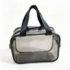 Bolsa cosmética portátil de PVC tridimensional transparente impermeable para mujer bolsa cuadrada pequeña fabricantes de Shenzhen LOGOTIPO impreso
