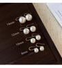 Pendientes retro elegantes y suaves de perla gris redonda, sencillos, para el día a día, con gancho para la oreja de lujo, para invierno, nuevos.