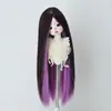 Peluca para Muñeca BJD 3 Puntos 4 Puntos 6 Puntos Flequillo Largo Cabello Largo Liso Estilo Colorido Cosplay Base sin Peinar Cubierta de Cabello