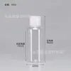 Em Estoque Garrafas Plásticas Transparentes Flip-Top 30 50 100ml Flexíveis para Cosméticos Loção Tampa Borboleta Garrafas Dosadoras