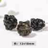 Jingdian joias obsidiana dourada natural Raposa de Nove Caudas escultura acessórios para joias diy com furo passante atacado de contas soltas semiacabadas